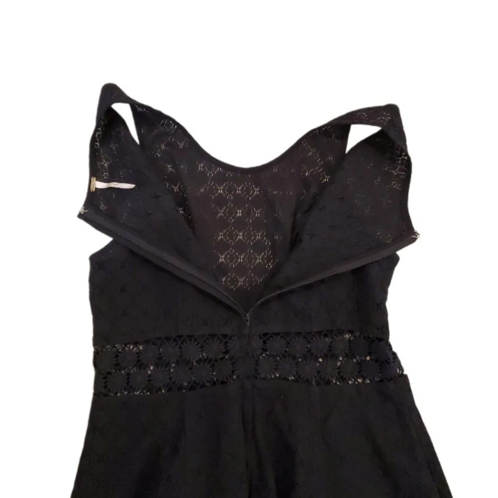 Free People‎ Women's Black Daisy Lace Boho Fit n Flare Dress Size 8